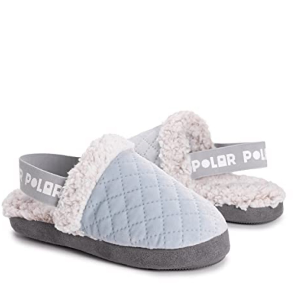 NWT Muk Luks Faux Sherpa Comfort Foam Slip-Resistant Elastic Back Slippers 11-12
